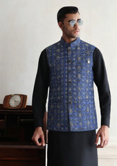 Elite Men China Boski Unstitched Waistcoat Fabric - D#74 - Multi