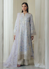 Lawn - Afrozeh - Daybreak - Printed Kari 26 - FWU#0014 - DOVEMIST