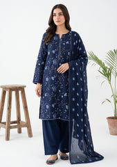 Winter - Rubaaiyat - Pashmina Embroidered 26 - D#09 - Blue