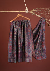 Pashmina Zari Jamawar Shawl D - 24 - Blue