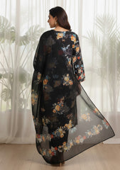 Lawn - Rubaaiyat - Digital Printed 26 - 2 By 2 - D#19 - Black