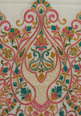 Pashmina Ari Work Shawl D - 140 - Off white