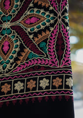 Wool Ari Work Shawl D - 1F - Black