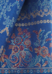 Silk Jamawar Work Shawl D - 03 - B Zink