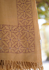 Wool Needle Work Shawl D - 50 - D Falsa