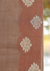 Wool Emboridered Shawl D - 03 - Brown