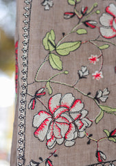 Wool Emboridered Shawl D - 09 - D Skin