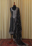 Winter Collection - Riwaj - Chiffon W/ Gota Work - Black