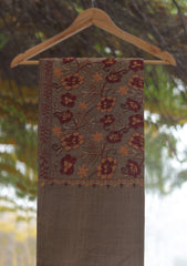 Wool Ari Work Shawl D - 21 - BROWN
