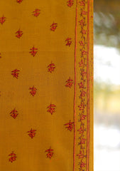 Wool Needle Work Shawl D - 70H - MAROON