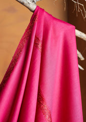 Pashmina Kashmiri Border Shawl D#122 - Pink