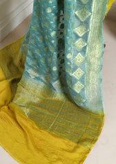 Formals - Fancy Closet - 2 pcs Suit - Chiffon Jamawar D#78 C Green