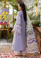 Lawn - Elaf Premium - E.Craft - Chikankari - EEC-5A LAVENDER LOVE