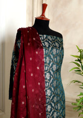 Formals - Fancy Closet - 2 pcs Suit - Chiffon Jamawar D#76 Zink