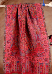 Pashmina Jamawar Scarf D#92 - Red