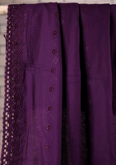 Embroidered Lawn Summer Shawl D#33 - Purple