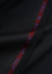 Reda Solid Tropical 160's Wool Fabric - Charcoal