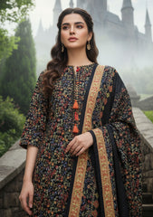 Winter - Riwaj - Printed Marina - 3 Pcs - Wool Shawl 25 - D#70