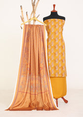 Winter - Rubaaiyat - D Prints - Marina 26 - Wool Shawl - RPM#07 - Golden