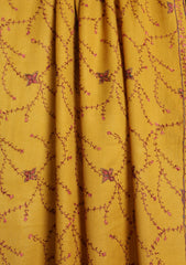 Pashmina Kashmiri Jaaldar Scarf D#32 - Mustard