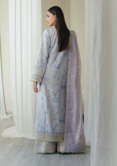 Lawn - Afrozeh - Daybreak - Printed Kari 26 - FWU#0014 - DOVEMIST