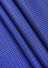 Cerruti Oxygen Fabric Super 130's Wool Check D#01 - Royal Blue