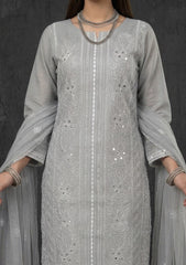 Formals - Riwaj - Fancy 26 -  Ari & Mukesh Work - 2 Pcs - D#01 - Grey