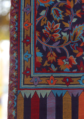 Pure Pashmina Kaani Jamawar Shawl D - 123 - N BLUE