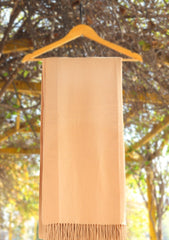 Plain Wool Shawl D - 17D - Brown