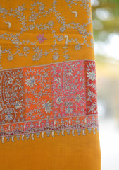 Pashmina Emboridered Shawl D - 154C - MUSTARD