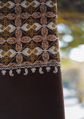 Wool Ari Work Shawl D - 1K - D Brown