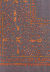 Wool Needle Work Shawl D - 70F - GREY