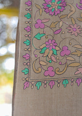 Pashmina Emboridered Shawl D - 170 - BROWN