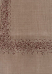 Wool Ari Work Shawl D - 37 - L BROWN