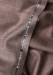 Cavani Bamboo Wool Linen Superior Suiting Texture - Dark Brown
