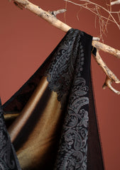 Pashmina Zari Jamawar Shawl D - 04 - Black