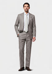 Loro Piana Summer Time Wool Linen & Silk Fabric - L Brown