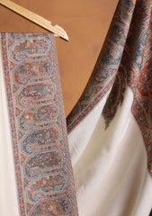 Pashmina Jamawar Shawl D#172 - Off White