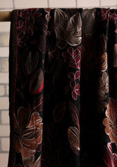 Karandi Embroidered Shawl D#17 - Black