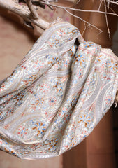 Pashmina Ari Work Jaaldar Scarf D#09 - M Grey