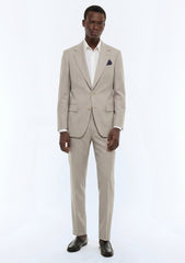 Loro Piana Lightest Suiting Super 150's Wool & Silk Fabric - D Fawn