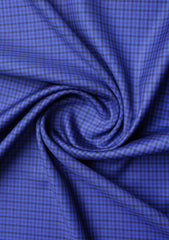 Cerruti Oxygen Fabric Super 130's Wool Check D#01 - Royal Blue