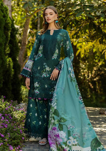 Lawn - Elaf Premium - Print Chikankari 25 - ELK-07B JADE EMBRACE