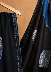 Pashmina Ari Work Shawl D#06 - Black 1