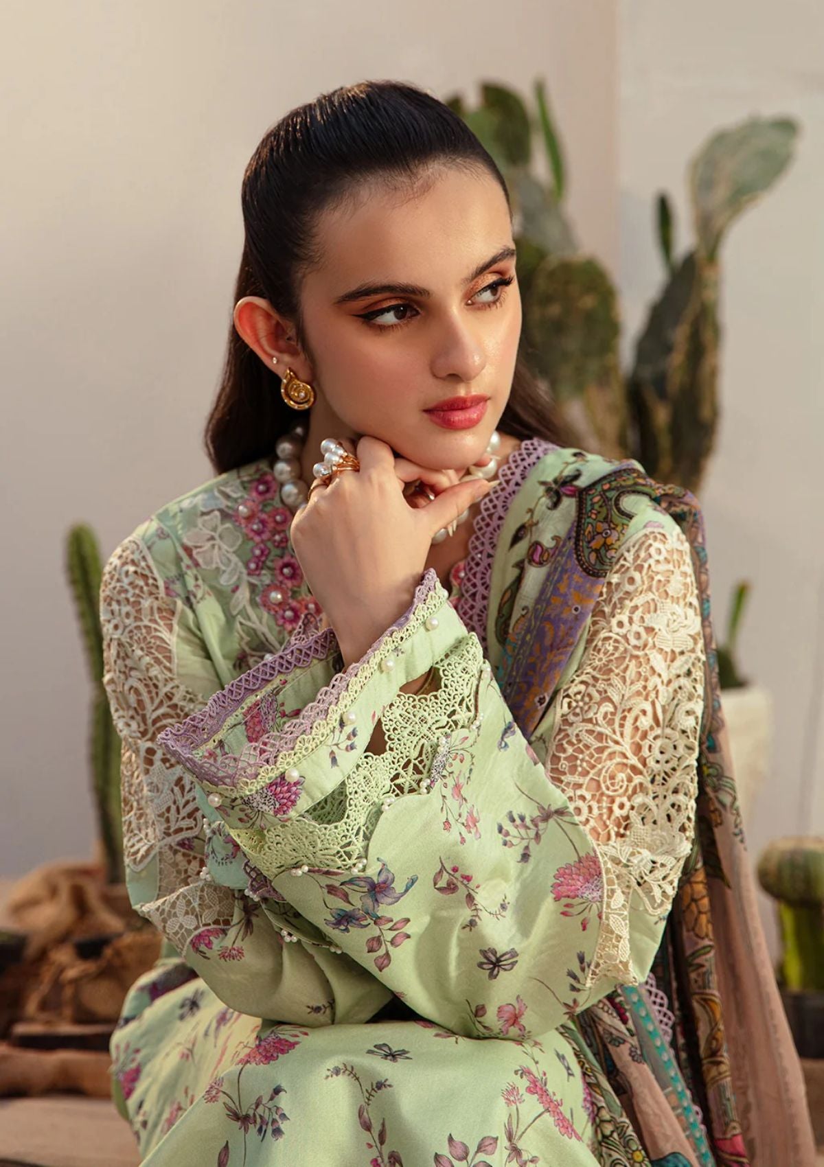 Lawn Collection - Alif - Affordable - AFL#8 - MINT MAGIC