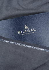 Scabal Super 150's Silk With Diamond Fragment Fabric - D Grey