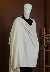 Men Shawls - Wool Shawls - D#03 - Off White