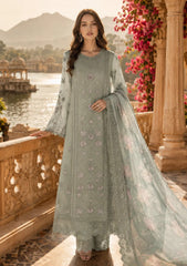 Formals - Noor By Saadia Asad - Nooriyah Luxury Embroidered Chiffon 26 - D#01 - Pistachio Mist