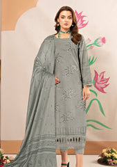 Lawn - Humdum - Embroidered - Grey