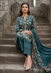 Winter - Riwaj - Printed Marina - 3 Pcs - Wool Shawl 25 - D#74